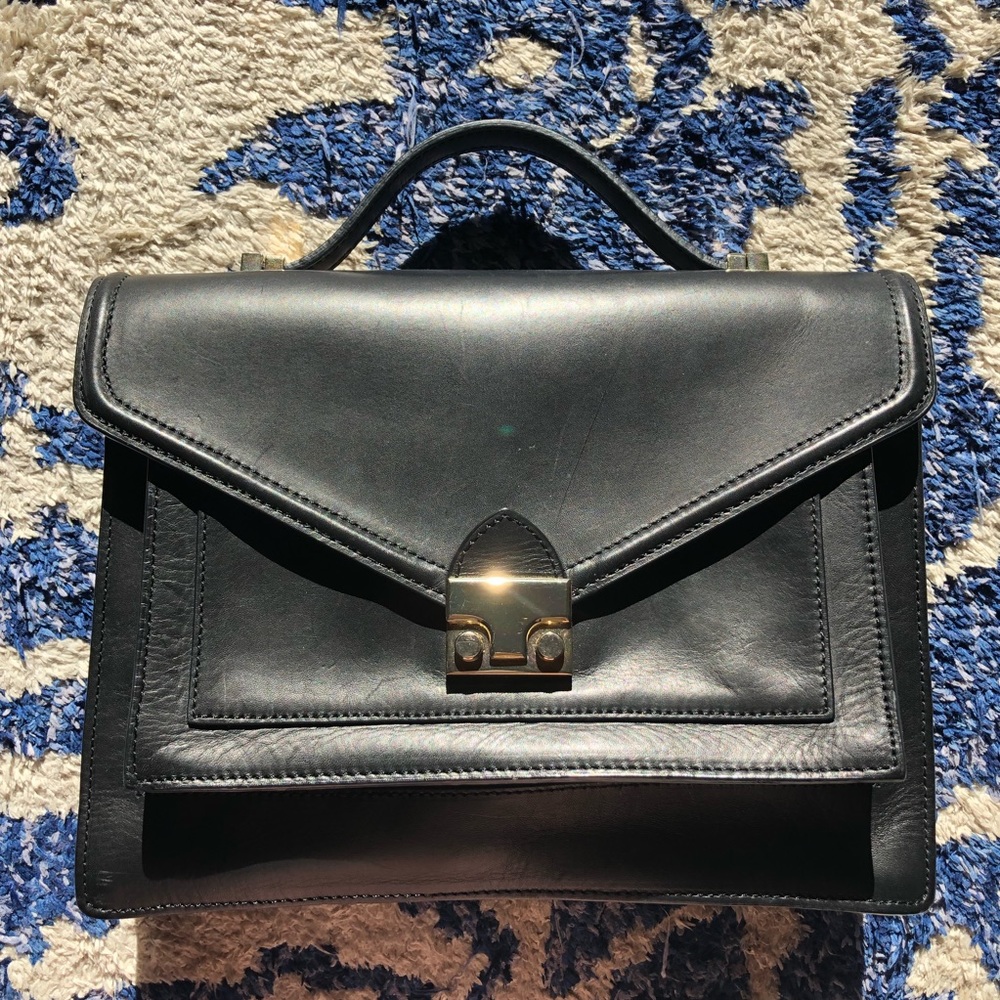 Loeffler Randall rider satchel shoulder bag black
